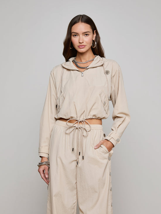 Bronwyn Cropped Windbreaker - Cement