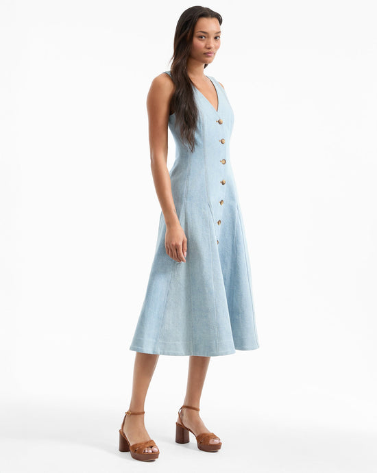 Lou Pleated Midi Dress