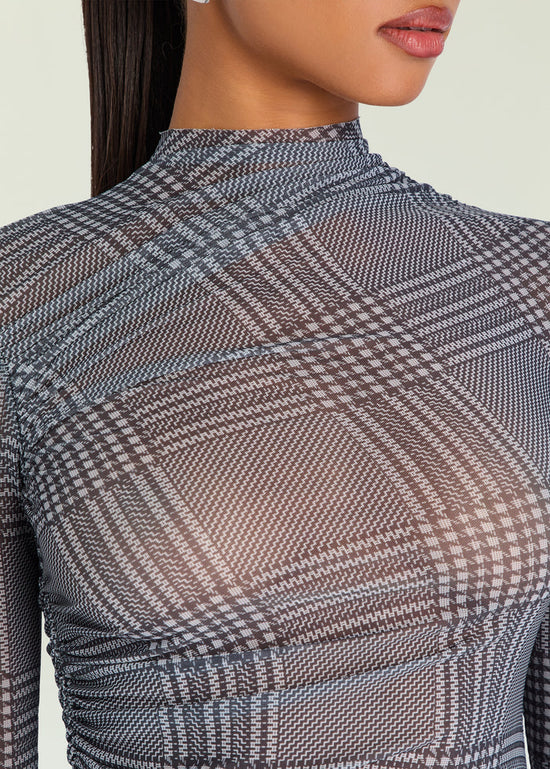 Christina Mesh Top - Glen Check (PRE-SALE)
