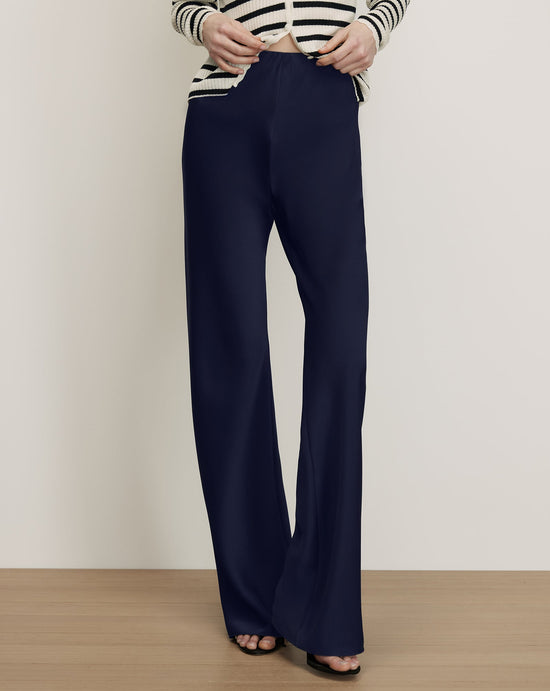 Braddock Wide-Leg Satin Pant
