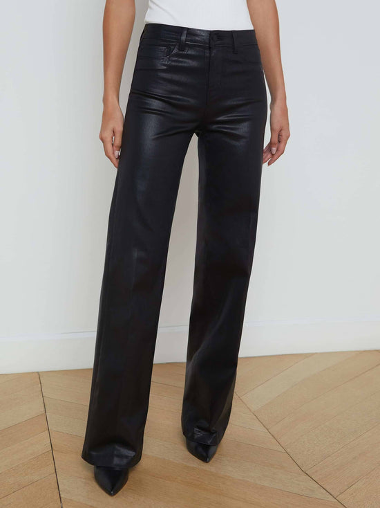 Clayton Coated Wide-Leg Jean - Noir (PRE-SALE)