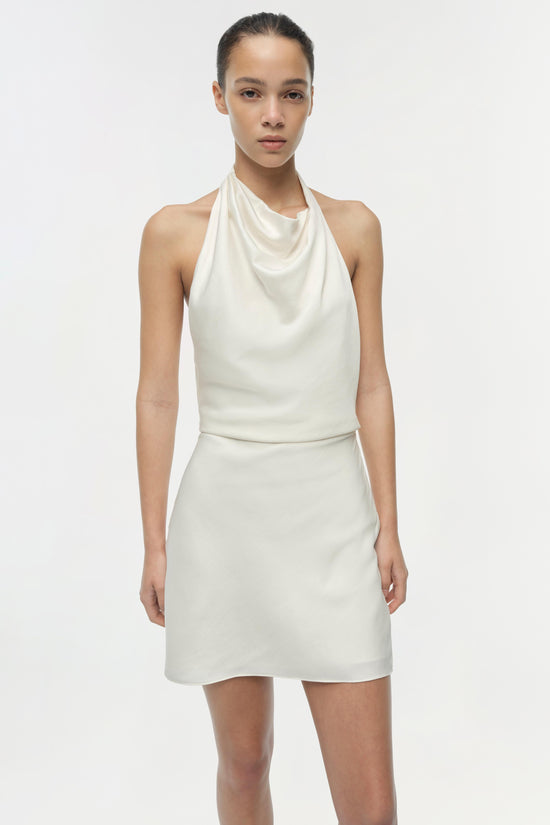 Reanna Satin Mini Dress - Ivory