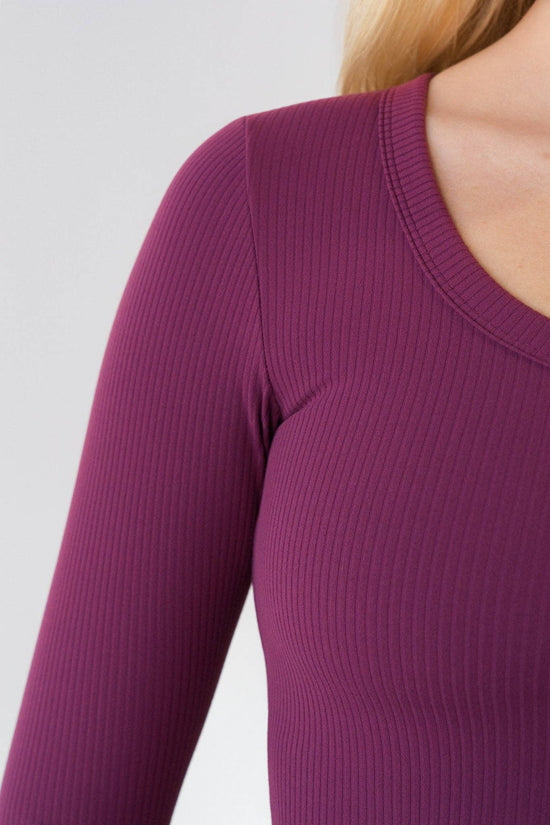 Cloud II™ Rib U Long Sleeve - Mulberry (PRE-SALE)