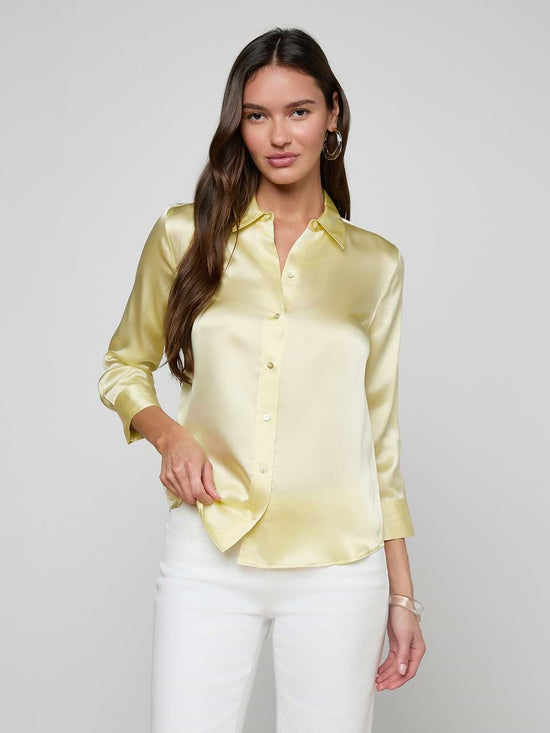 Dani Silk Blouse - Lemon Sorbet