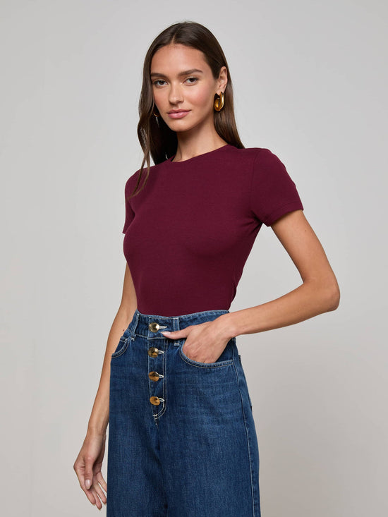 Ressi Fitted Tee - Dark Port