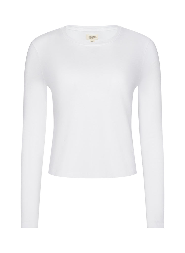 LEANNE LS CRW NK TEE