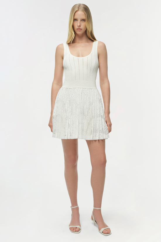 Ellis Knit Lace Mini Dress