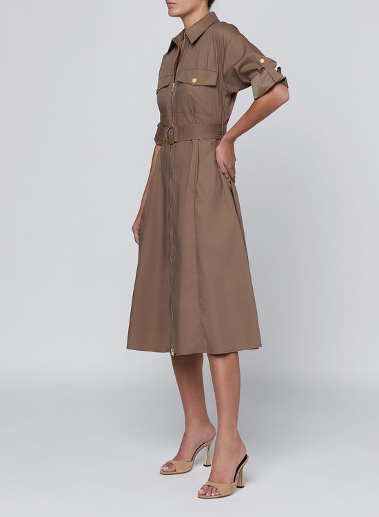 CALLEN MIDI SHIRT DRESS