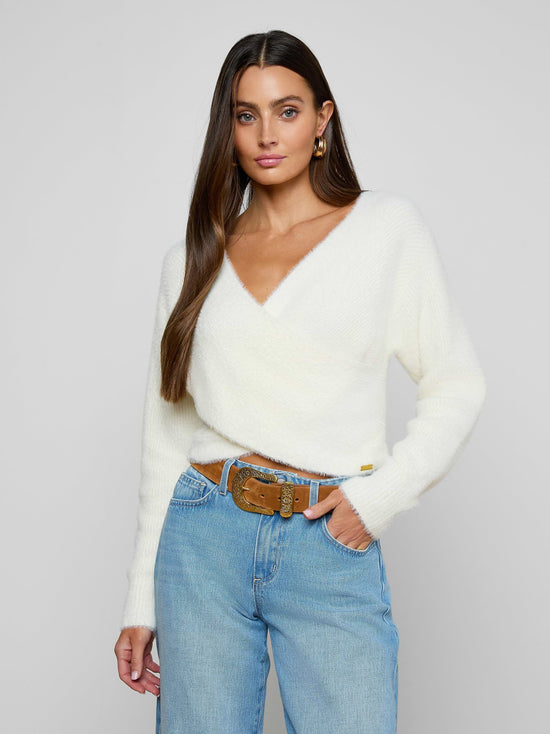Antonella Crossover Sweater - Ivory