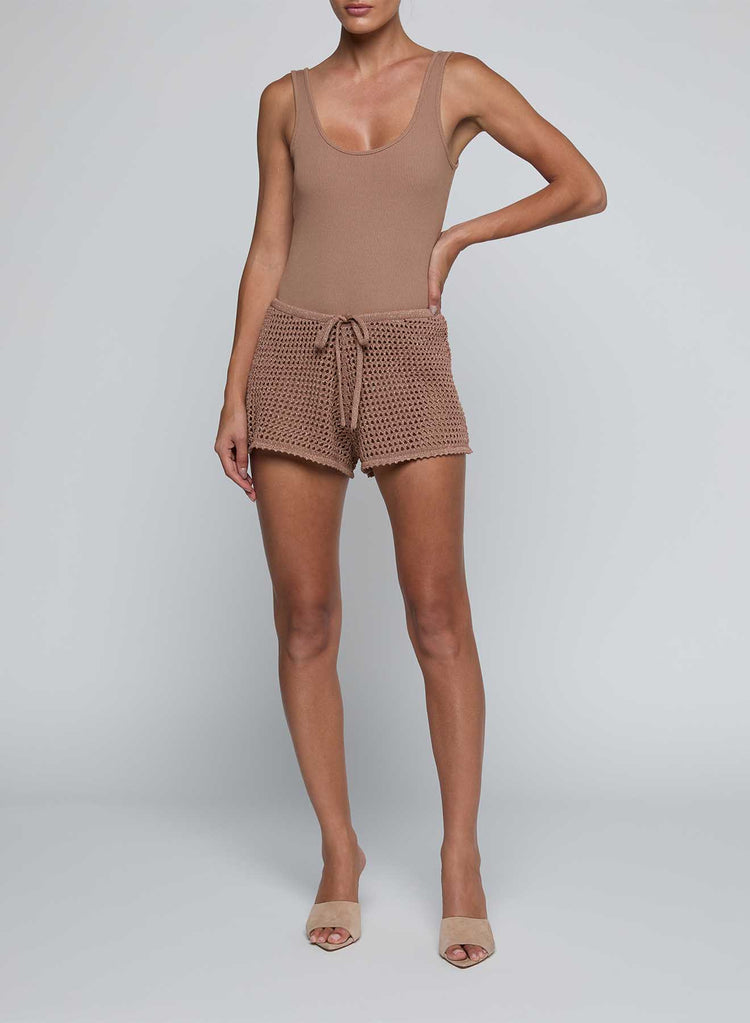 SOLAN POINTELLE KNIT SHORTS