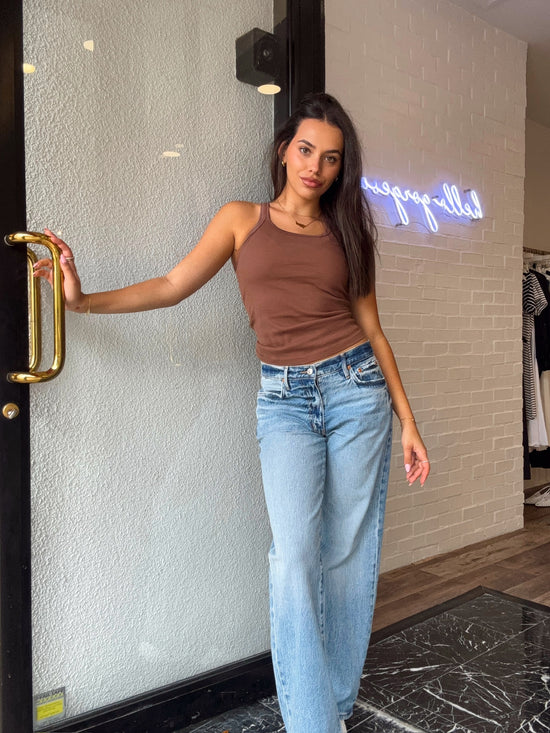 Jamie Rib Tank - Chocolate