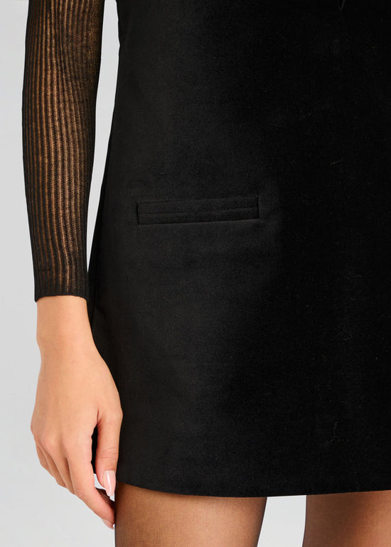 Maxine Velvet A-line Mini Dress