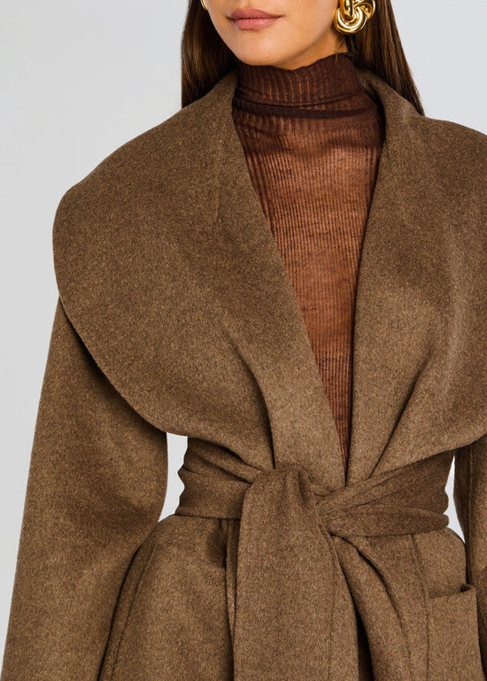 Dulcetta Wool Coat - Sable Brown