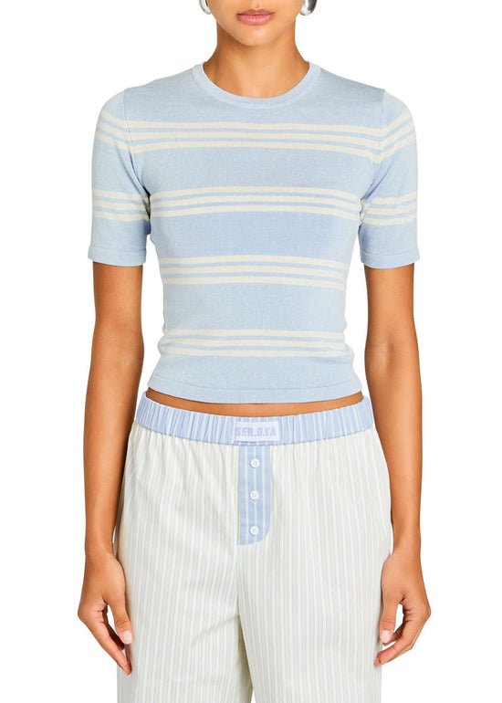 Ry Knit Top - Ice Blue/Pastell Yellow