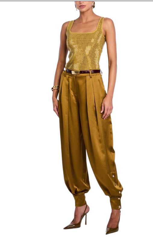 Marzia Embellished Top in Ochre