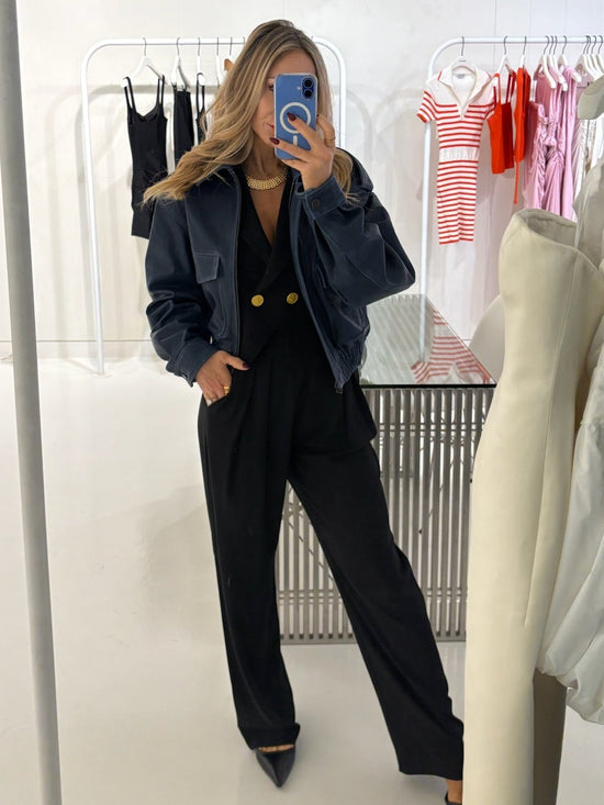 Roland Leather Cropped Jacket