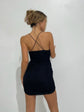 Diaphanous Mini Dress - Black