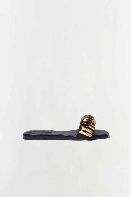 Ripple Sandal - Black/Gold