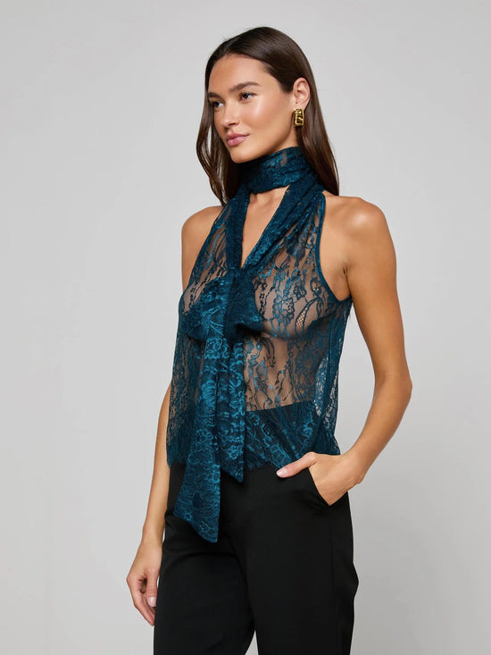 Reece Lace Tie Neck Blouse (PRE-SALE)