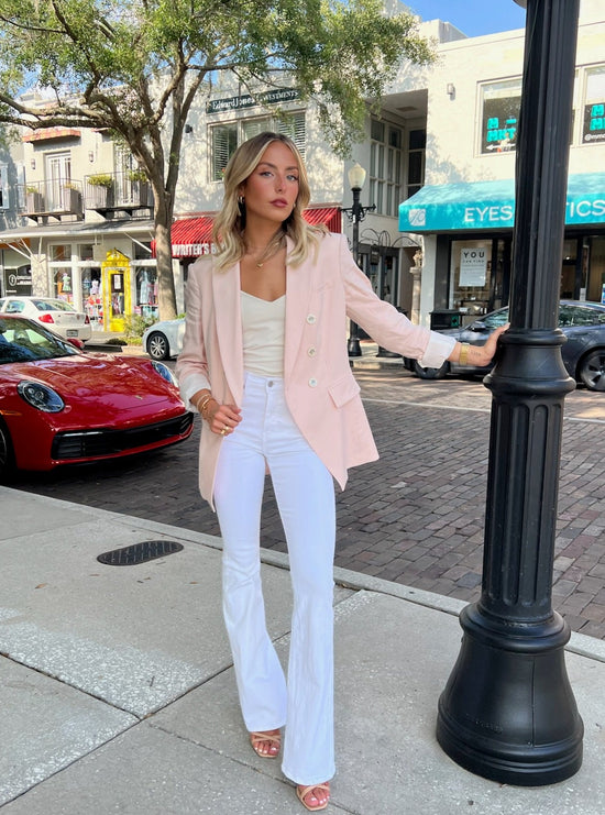 Beverly Skinny-Flare Jean - White