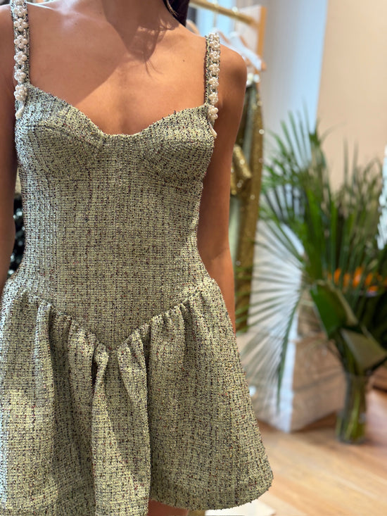 Crystal Tweed Mini Dress