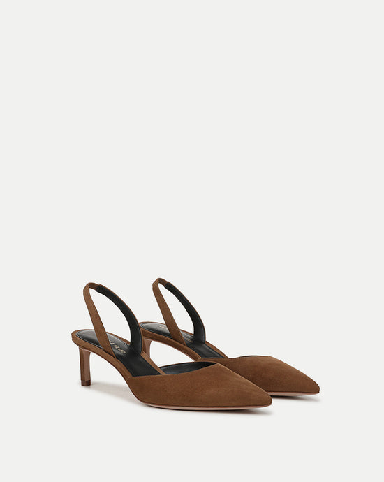 Caroline Suede Slingback Pump