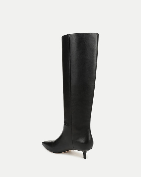 Lisa Leather Tall Boot - Black