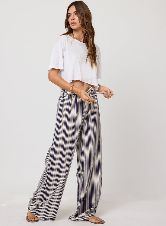The Wide Leg Draw String Pant - Summer Stripe (PRE-SALE)