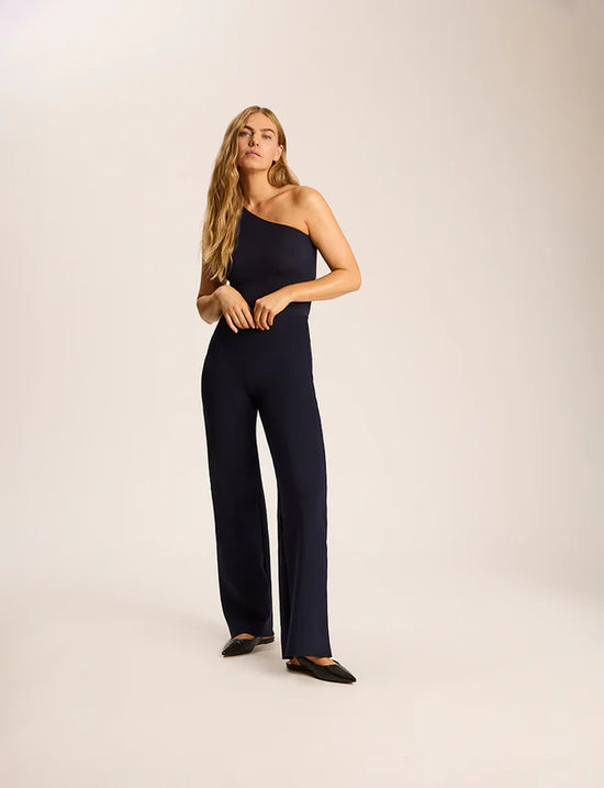Neoprene Wide Leg Pant - Navy