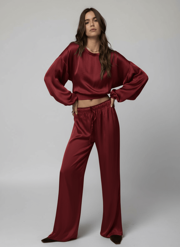 THE SILKY VENICE WIDE LEG PANT