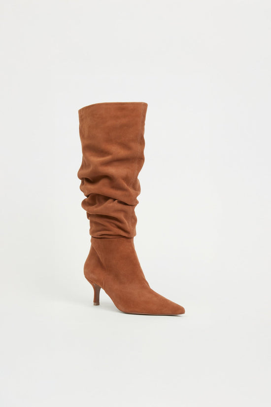 Jordi Suede Slouch Boot - Camel