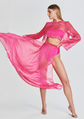 Alaia Long Slit Skirt - Pink