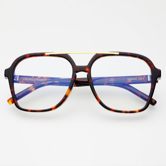 Spencer Blue Light Reading Glasses (+1) - Brown Tortoise