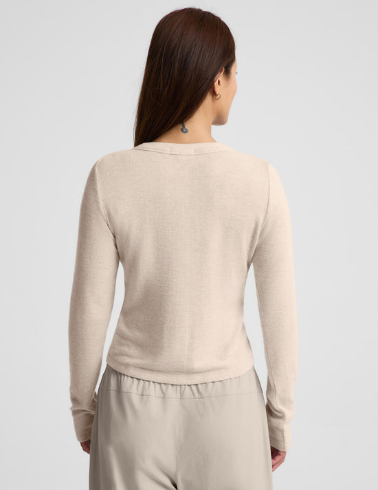 LuxeLayer Fitted Cardigan - Oatmeal Heather (PRE-SALE)