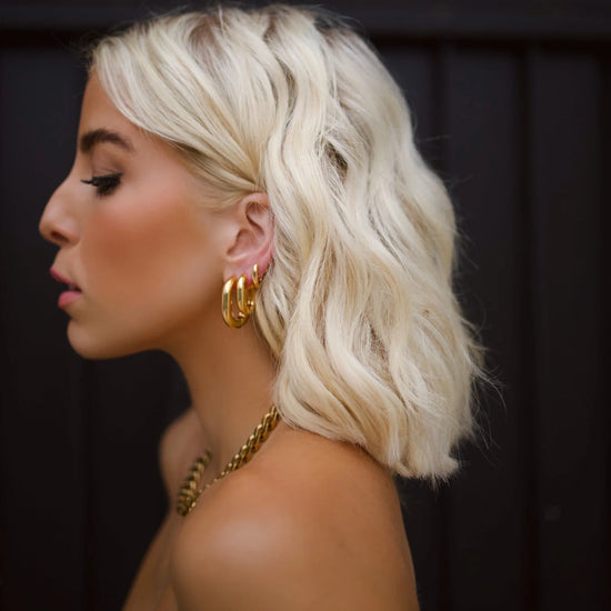 Icon Oval Hoops - Gold Grande