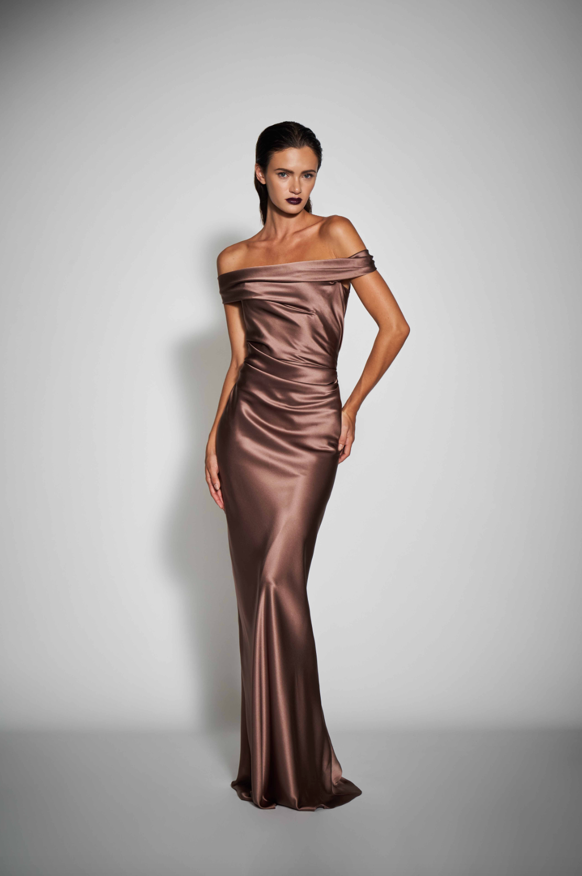 BARDOT GOWN 2 / Truffle