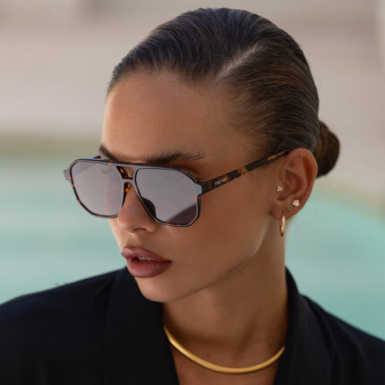 Billie Aviator Sunglasses - Dark Tortoise / Solid Brown (PRE-SALE)
