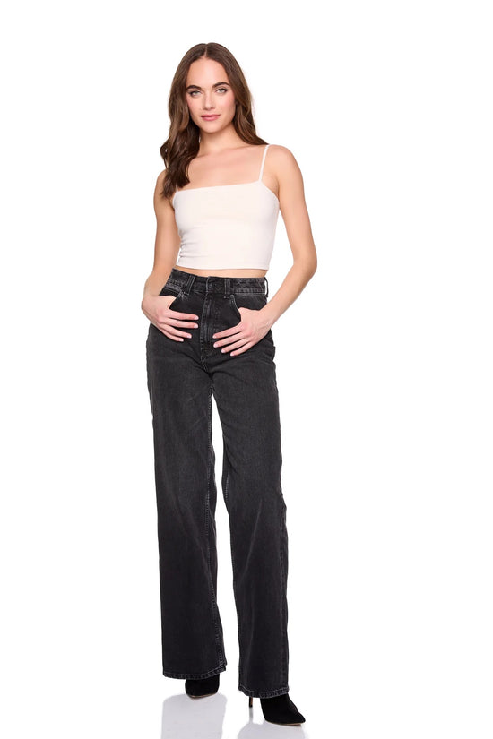 Essential String Crop Top - Blanched Almond