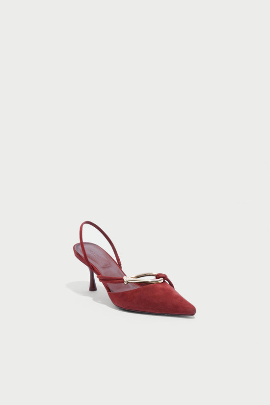 Love Knot Suede Slingback