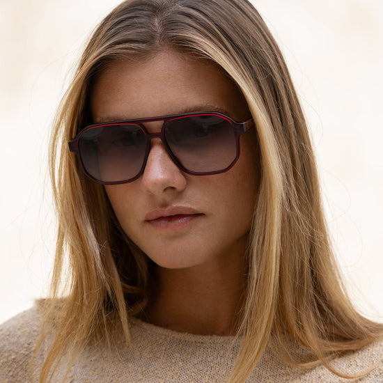 Billie Aviator Sunglasses - Dark Cherry (PRE-SALE)
