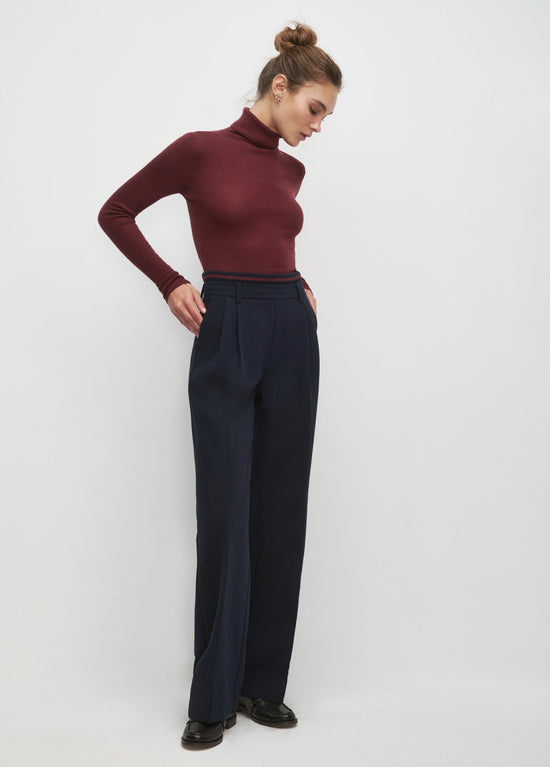 Amelia Long Sleeve Top - Vino