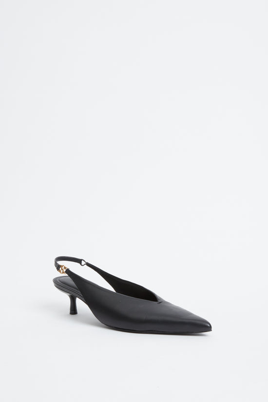 Sylvie Slingback Kitten Heel - Black
