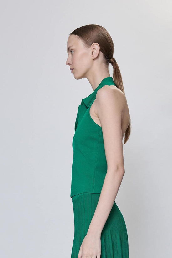 Chloe Knit Halter Tank - Kelly Green