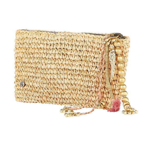 Sunshine Crochet Raffia Clutch