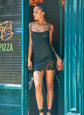 Silk Ruched High Leg Dress