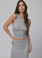 RIB NEW LENGTHS TANK - Heather Grey