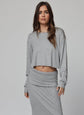 Rib Boyfriend Long Sleeve - Heather Grey