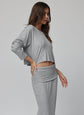 Rib Boyfriend Long Sleeve - Heather Grey