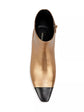 Cecile Cap Toe Bootie - Dark Gold/Black