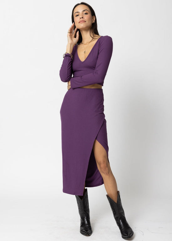 The Crossfire Skirt - Deep Purple